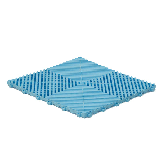 Baby Blue modular floor tile – myFloor DetailTrax® Pro for garages and workshops