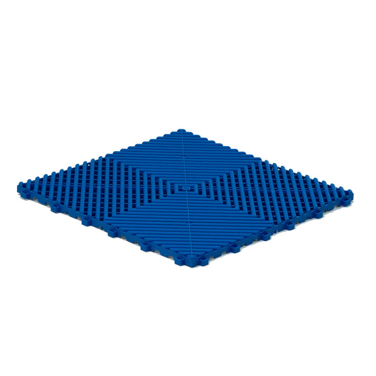 Blue modular floor tile – myFloor DetailTrax® Pro for garages and workshops