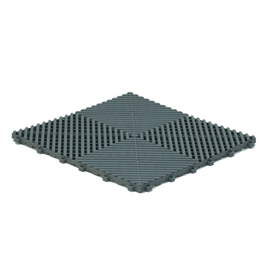 Light Gray modular floor tile – myFloor DetailTrax® Pro for garages and workshops