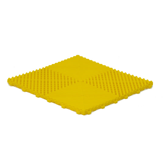 Yellow modular floor tile – myFloor DetailTrax® Pro for garages and workshops