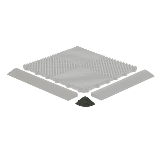 Modular floor tile – myFloor DetailTrax® Corners for garages and workshops
