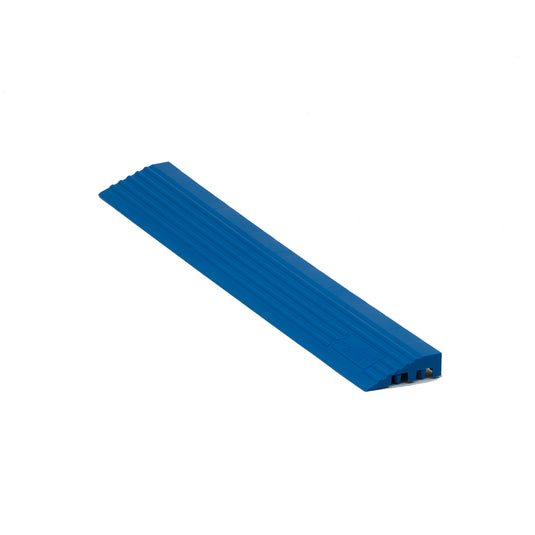 Blue modular floor tile – myFloor DetailTrax® Side Panels for garages and workshops