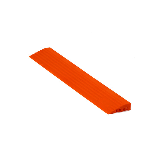 Orange modular floor tile – myFloor DetailTrax® Side Panels for garages and workshops