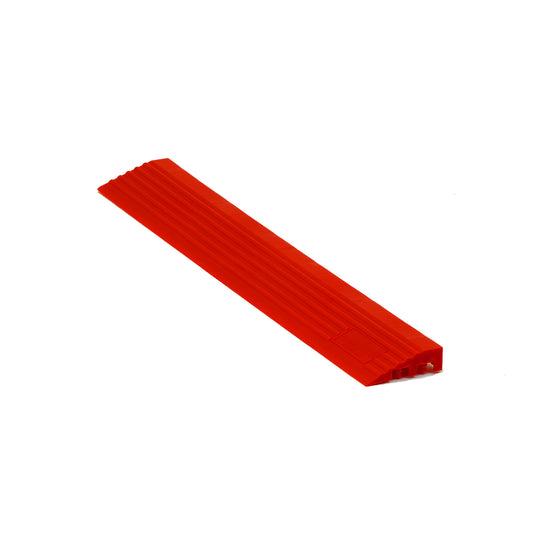 Red modular floor tile – myFloor DetailTrax® Side Panels for garages and workshops